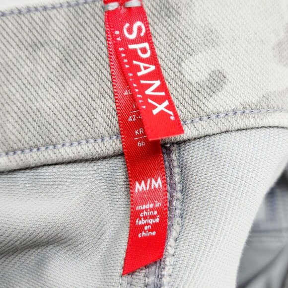New Spanx Jean-ish Ankle Leggings Stone Wash Camo Pull On Stretch Medium Pants - Picture 3 of 11